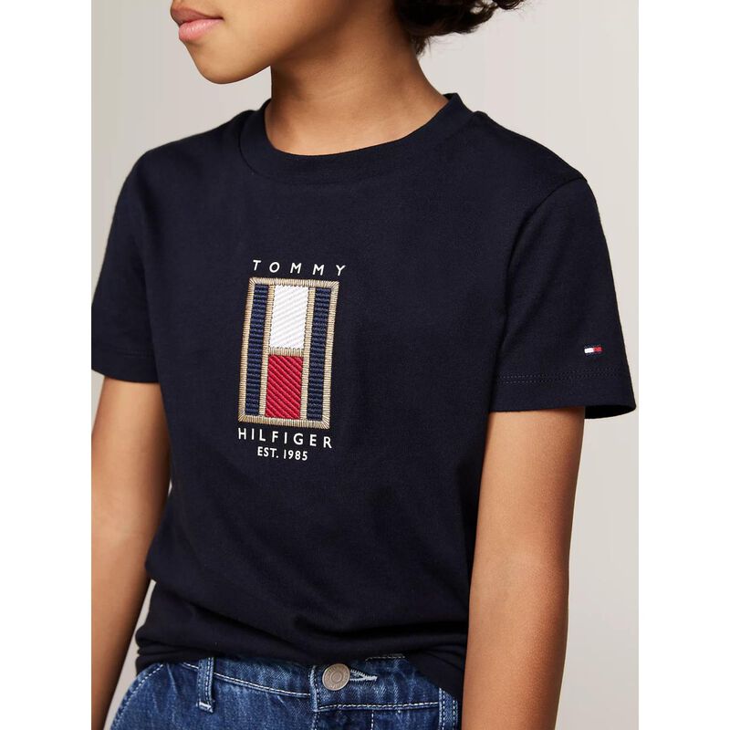 Tommy Hilfiger Flag Embroidered Reg Tee 8-14Y image number 2